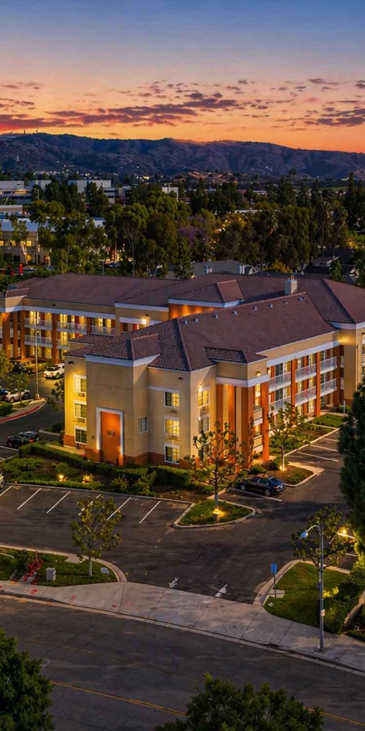 Madison Suites Brea exterior with 25% off bubble